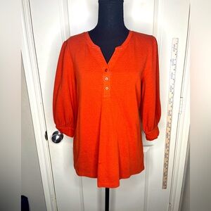 Time and Tru Orange Blouse size M